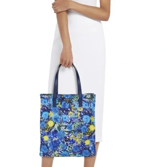 Prada Floral Nylon Tote - Picture 3 of 15